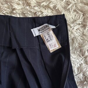 Vintage Moschino Navy Pinstripe Skirt